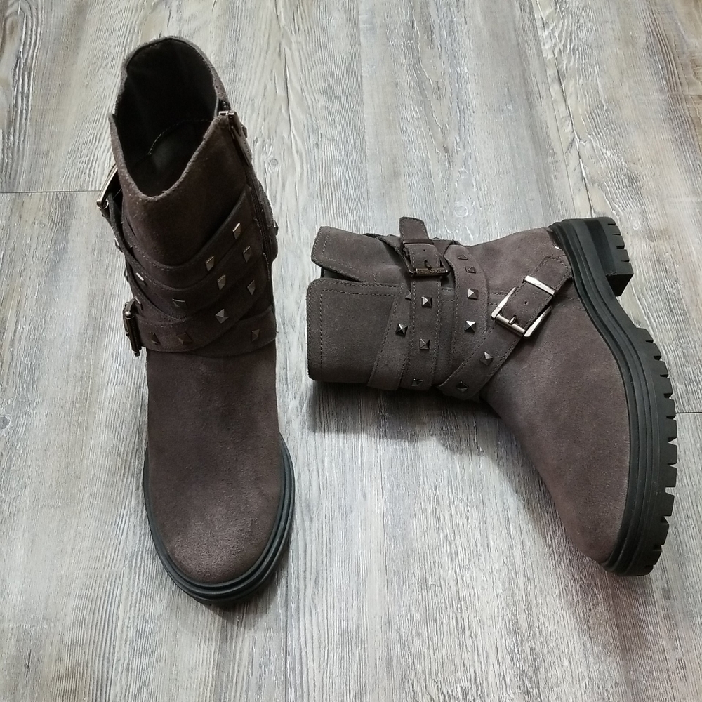 Vince Camuto VC-Barretta Slate (Gray) Moto Boot Size 8.5